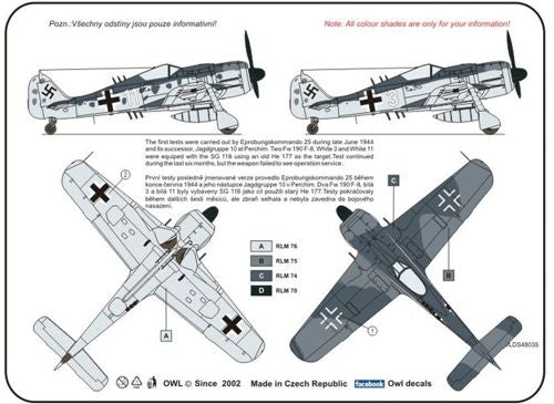 Owl OWLDS4834 1:48 Focke-Wulf Fw-190F-8 SG 116 armament