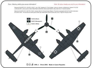 Owl OWLDS4836 1:48 Messerschmitt Bf-110D FuG 202