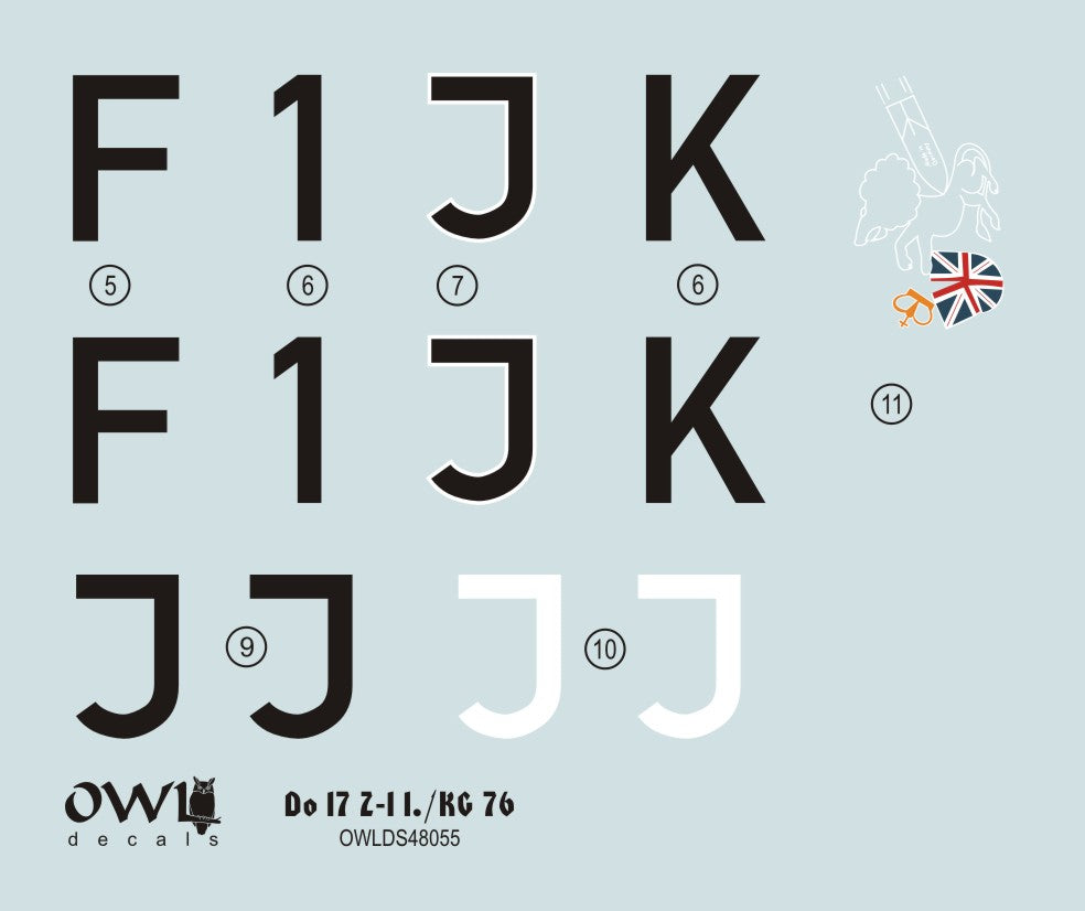 Owl OWLDS4855 1:48 Dornier Do-17Z-1 F1+JK KG 76