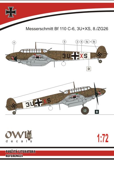 Owl OWLDS7207 1:72 Messerschmitt Bf-110C-6 tropical with MK 101 Day fighter