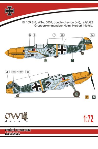 Owl OWLDS7208 1:72 Messerschmitt Bf-109E PeilG IV Day fighter