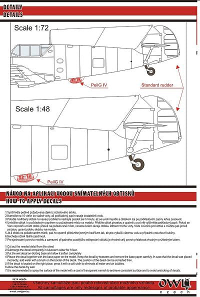 Owl OWLDS7208 1:72 Messerschmitt Bf-109E PeilG IV Day fighter