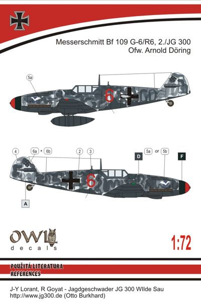 Owl OWLDS7209 1:72 Messerschmitt Bf-109G-6
