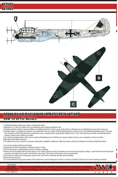 Owl OWLDS7211 1:72 Junkers Ju-88C-6 with WGr 21 rocket