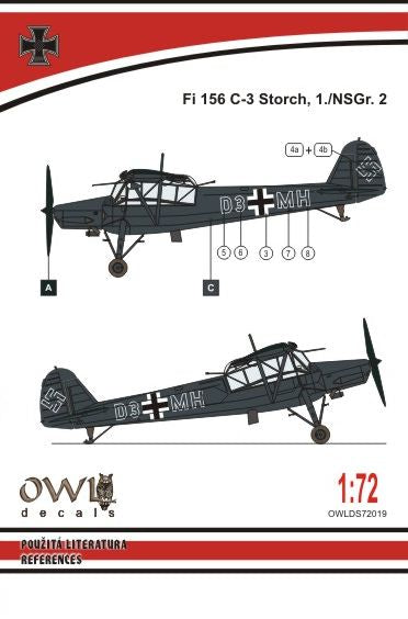 Owl OWLDS7219 1:72 Fieseler Fi-156C 'Storch' Nachtschlacht