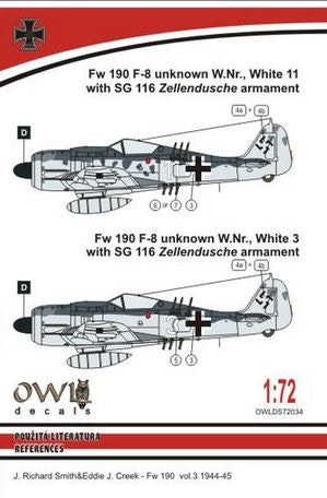 Owl OWLDS7234 1:72 Focke-Wulf Fw-190F-8 SG 116 armament