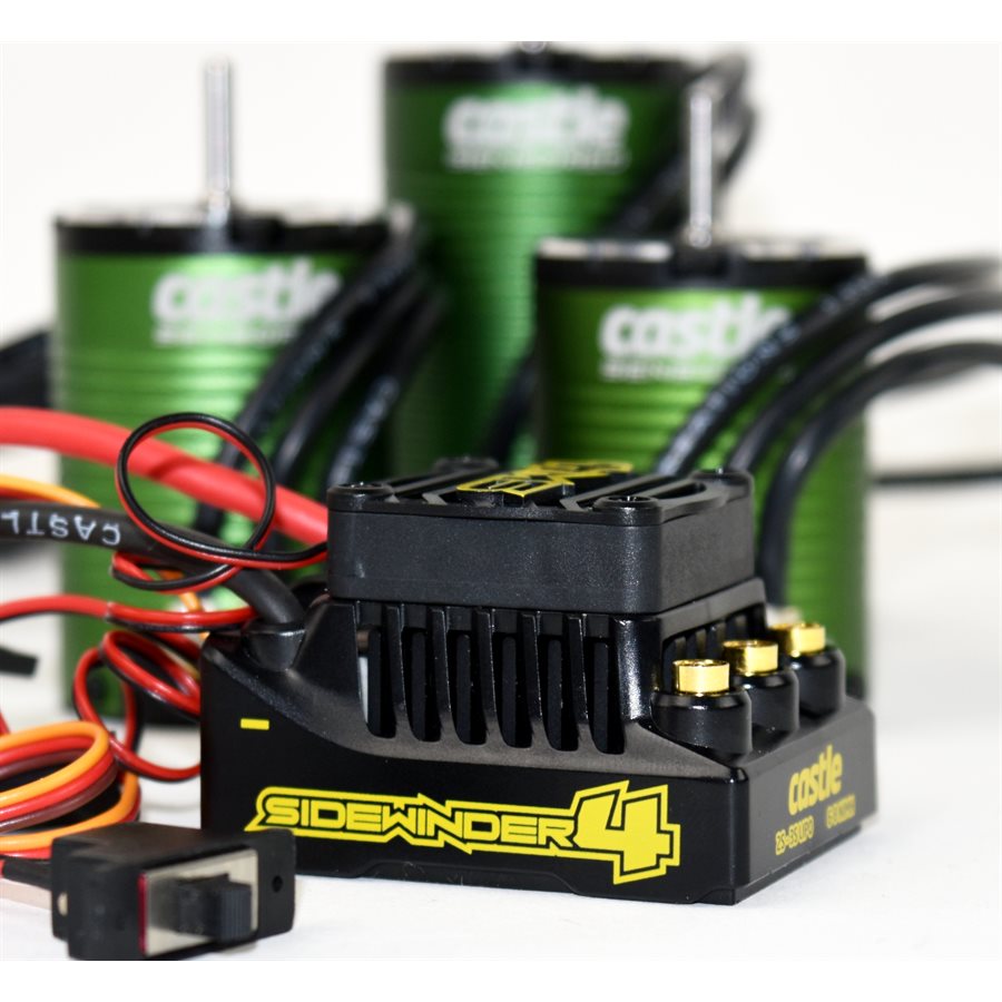 Castle Creations SW 4, 12.6V, SENSORLESS ESC W/1412-3200 SENSORED CC010-0164-10