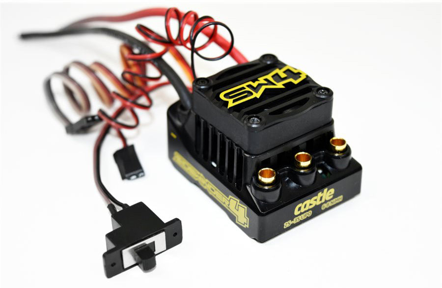 Castle Creations SW 4, 12.6V, SENSORLESS ESC W/1412-3200 SENSORED CC010-0164-10