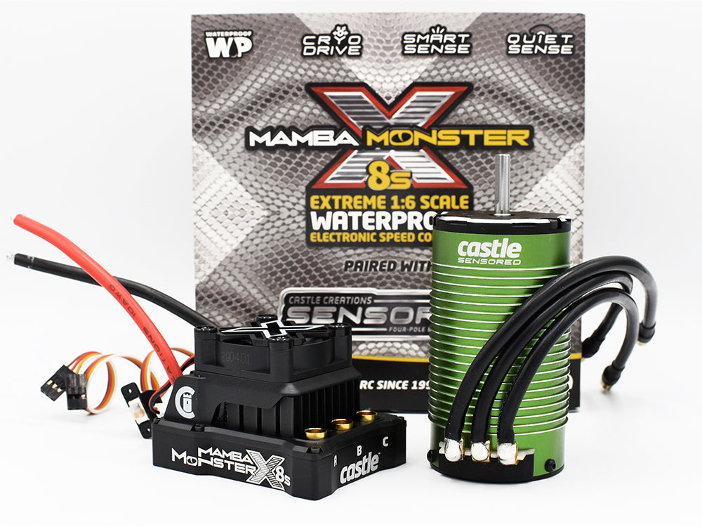 Castle Creations MAMBA MONSTER X 8S, 33.6V ESC W/1520-1650KV V2 CC010-0165-05