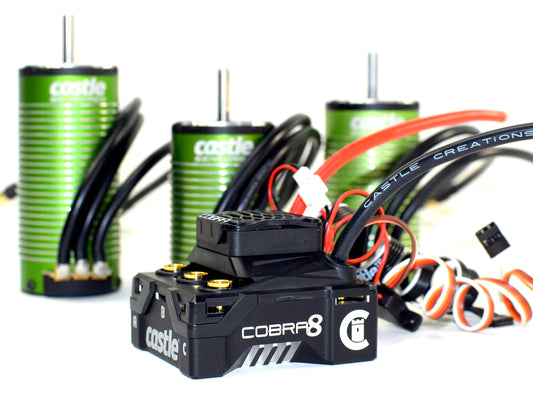 Castle Creations COBRA8, 25.2V ESC w/1512-2650KV V2 SENSORED MOTOR CC010-0172-05
