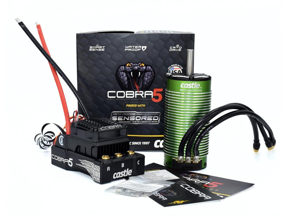 Castle Creations COBRA 5, 8S, 33.6V ESC, 20A PEAK BEC W/2028-800KV CC010-0179-01