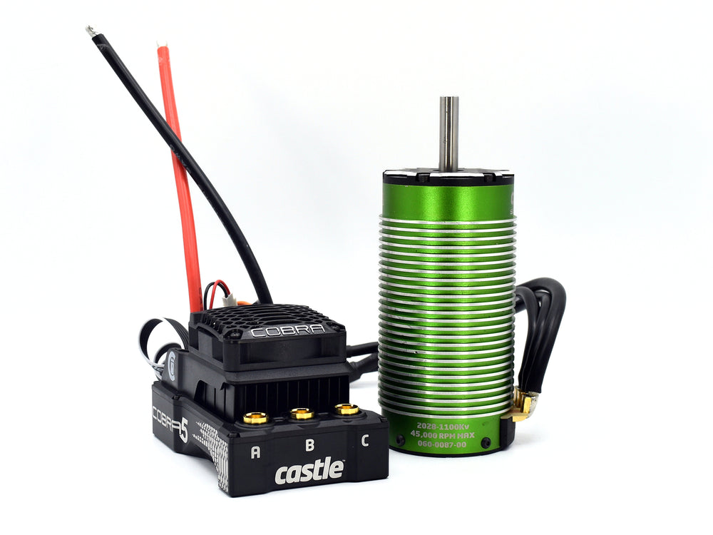 Castle Creations COBRA 5, 8S, 33.6V ESC 20A PEAK BEC W/2028-1100KV CC010-0179-02