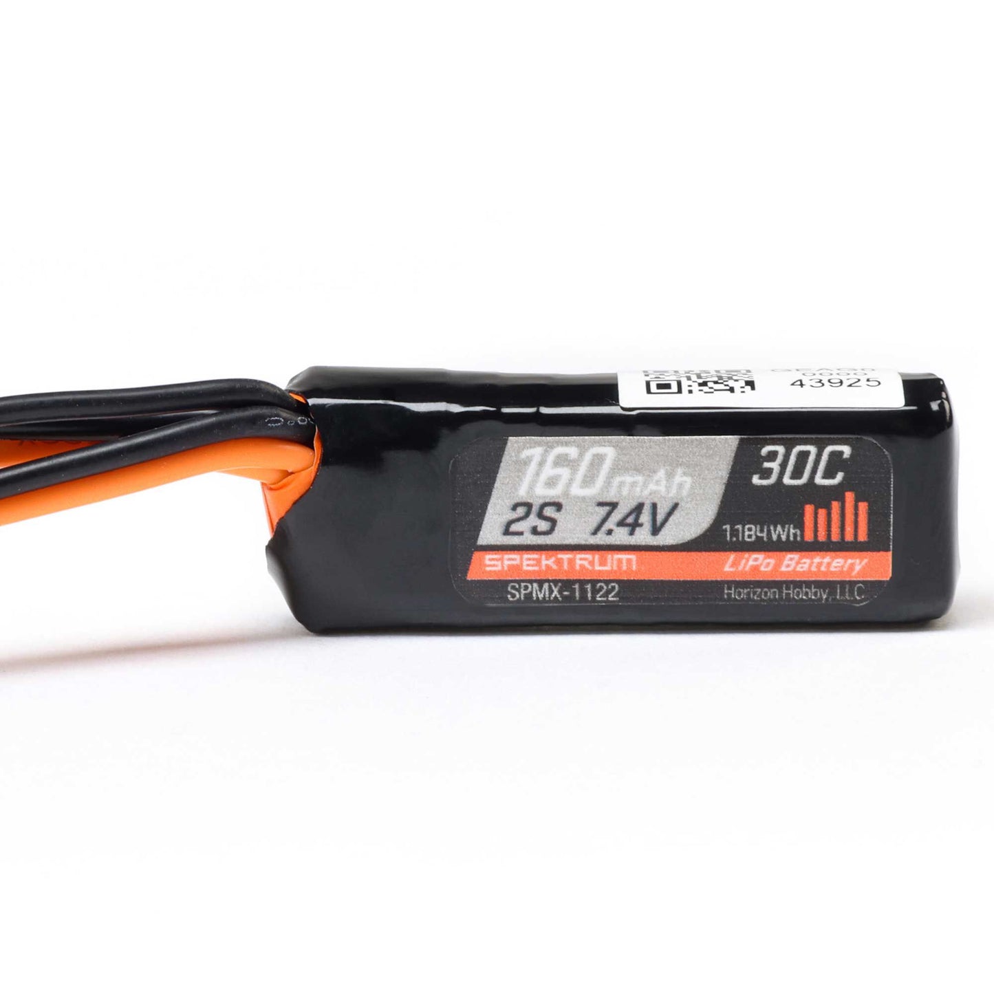Spektrum 7.4V 160mAh 2S 30C LiPo Battery: PH2.0 SCX30 SPMX-1122