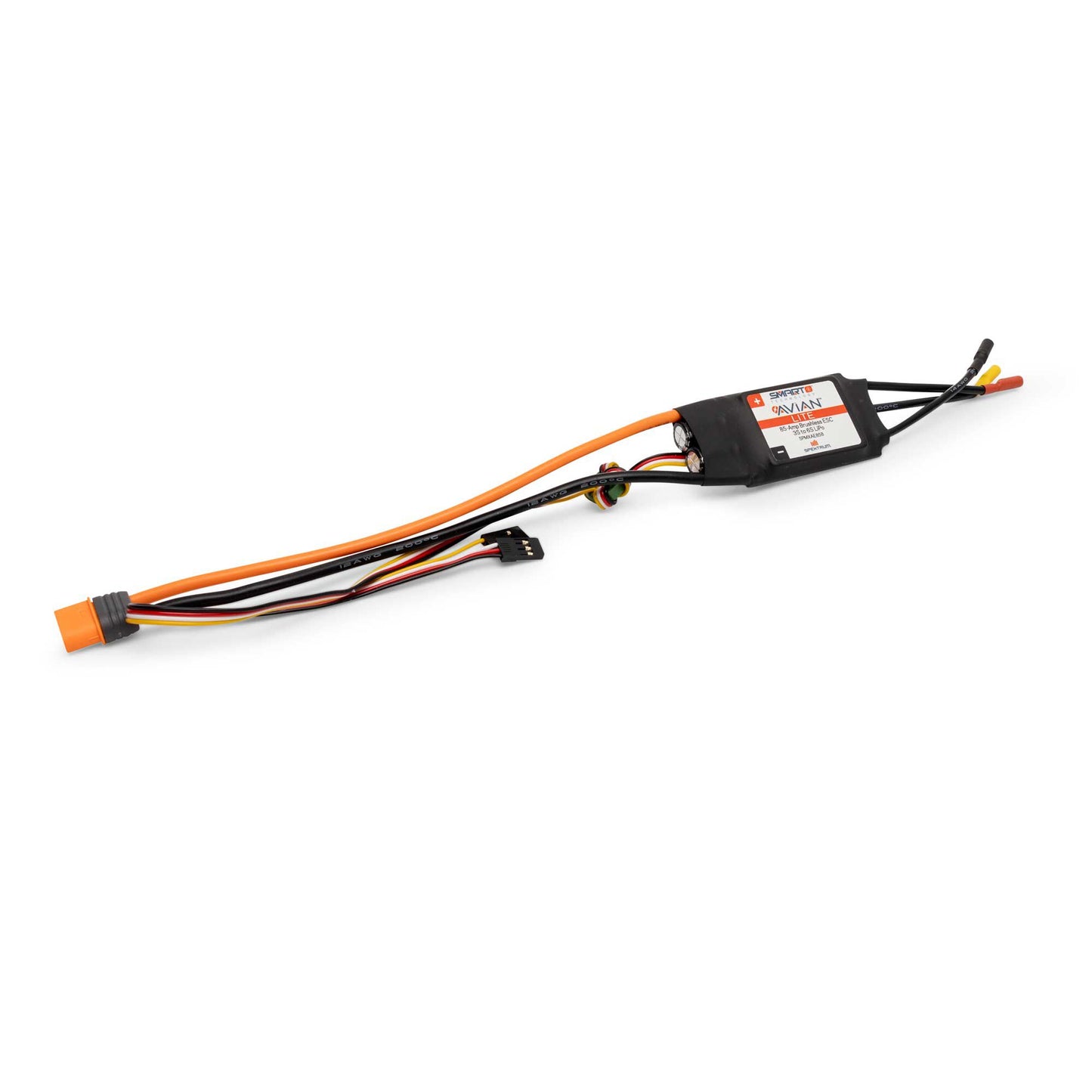 Spektrum Avian 85-Amp Smart Lite Brushless ESC, 3S-6S: IC3 SPMXAE85B