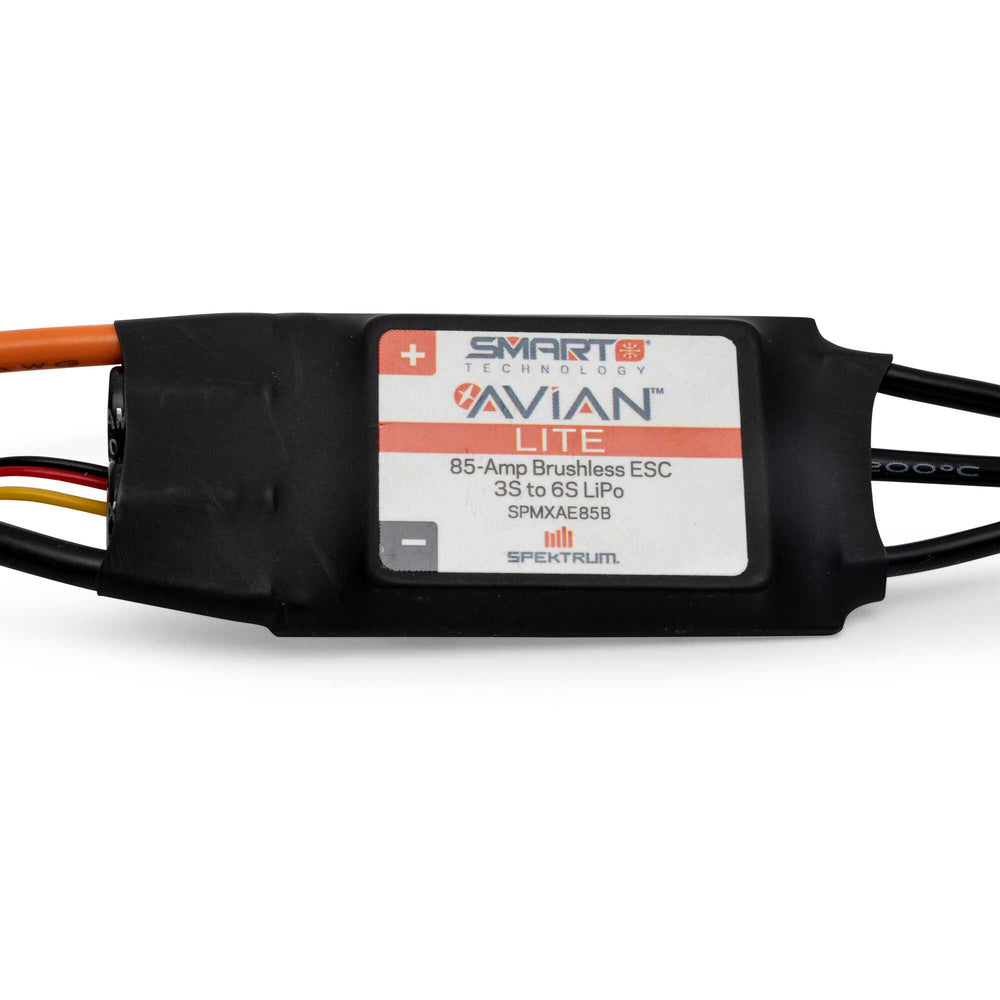 Spektrum Avian 85-Amp Smart Lite Brushless ESC, 3S-6S: IC3 SPMXAE85B