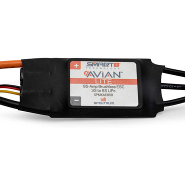 Spektrum Avian 85-Amp Smart Lite Brushless ESC, 3S-6S: IC3 SPMXAE85B