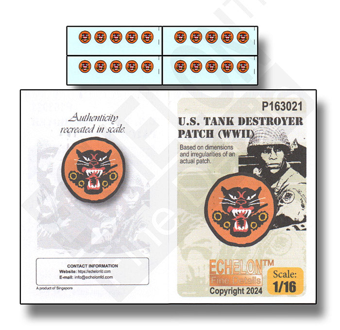 Echelon FD P163021 US Tank Destroyer WWII Patches Tank Destroyer Patches in 1:16