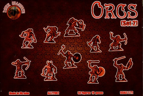 Dark Alliance ALL72002 1:72 Orcs set 2 50 figures/10 poses