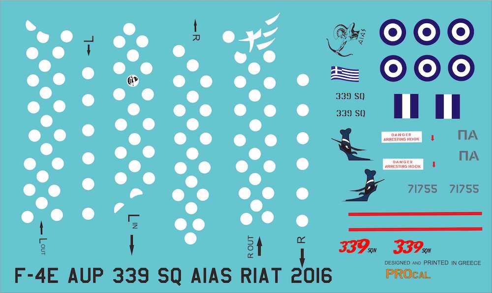 Procal PD32-204 1:32 F-4E Phantom 339 SQ RIAT 2016 Decals