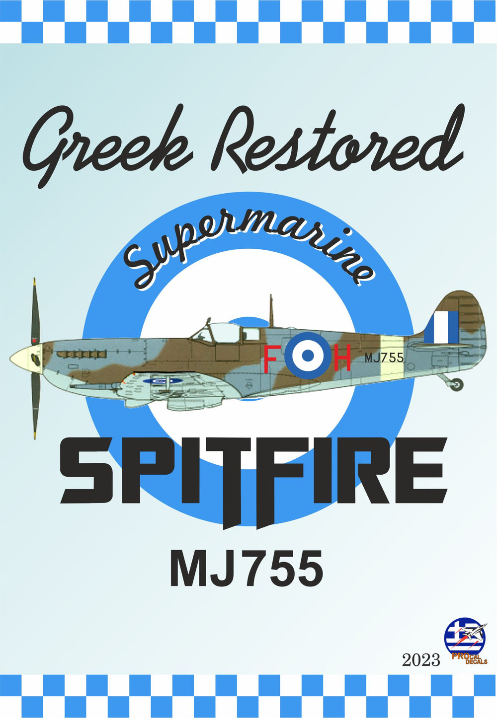 Procal PD32-2304 1:32 Greek Supermarine Spitfire Mk.IX Decals