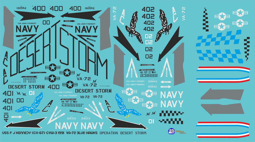 Procal Decals PD48-103 1:48 LTV A-7E Corsair USS J.F