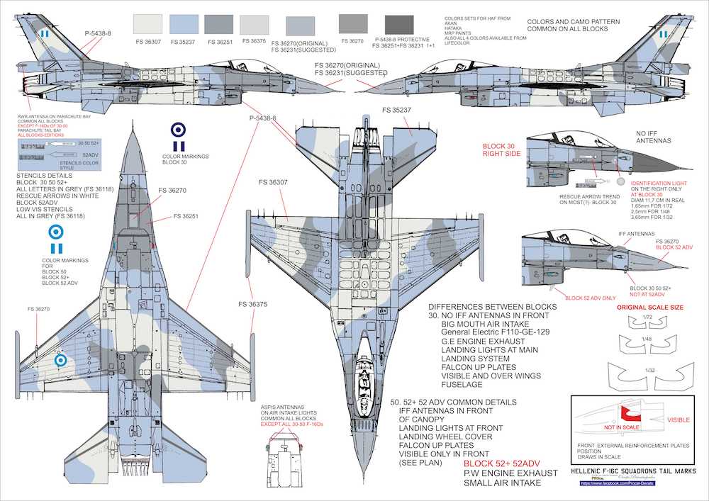 Procal PD48-201 1:48 Hellenic F-16C Squadrons Tail Marks