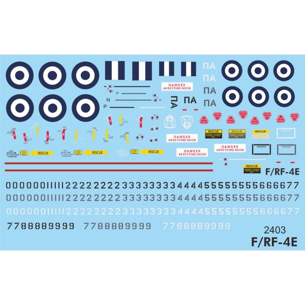 Procal PD48-2403 1:48 Greek F-4E/RF-4E Phantom Service Decals