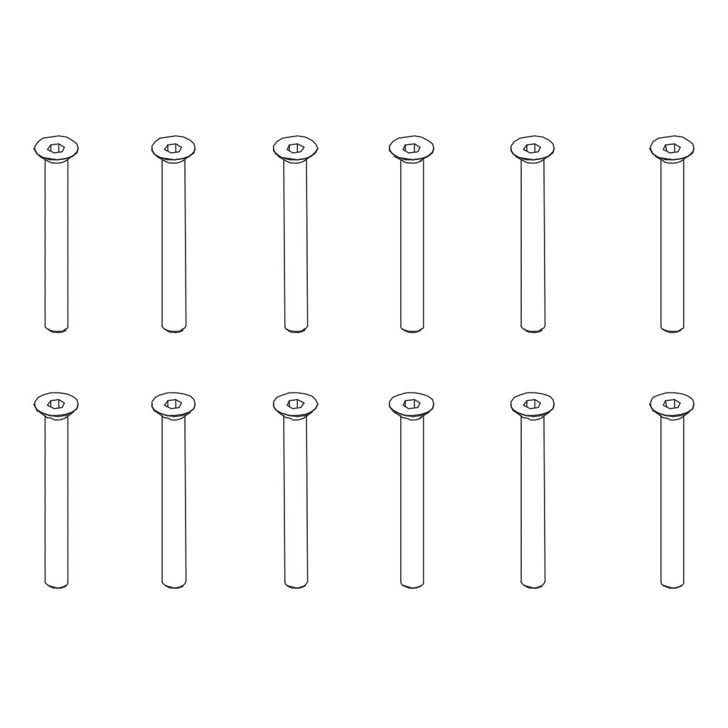 PD Racing Flat Head Hex Screw HM3x30 6pcs 502-033