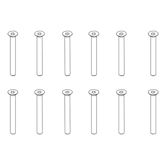 PD Racing Flat Head Hex Screw HM3x30 6pcs 502-033