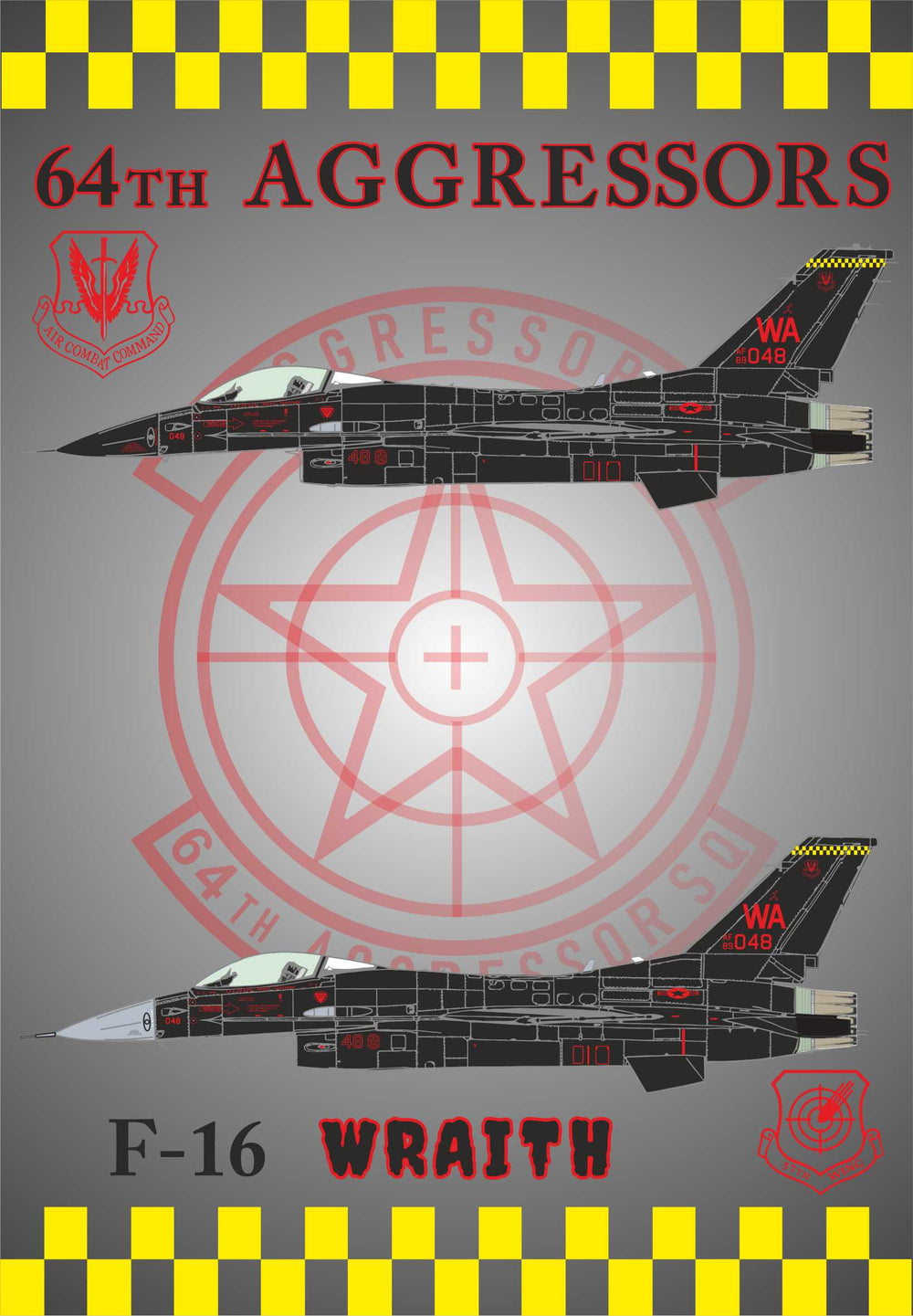 Procal Decals PD72-2201 1:72 64TH AGGRESSORS Lockheed-Martin F-16 WRAITH PAINT