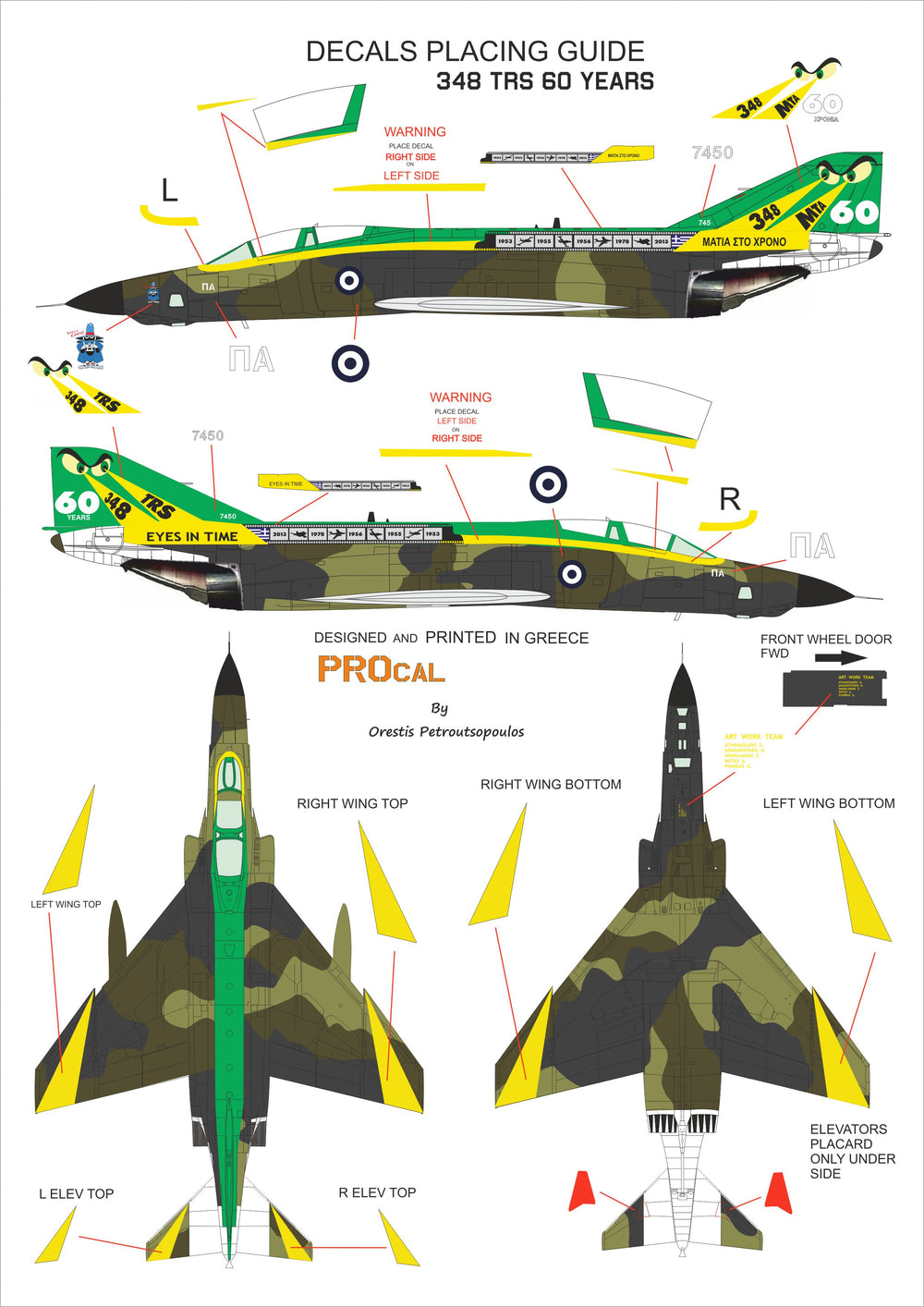 Procal PD72-903 1:72 RF-4E Phantom II 348 Sq TRS 60 Years
