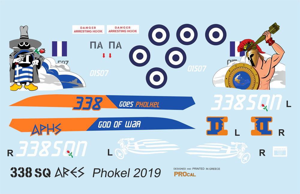 Procal Decals PD72-904 1:72 McDonnell F-4E Phantom 338 sq ARES PHOKEL 2019
