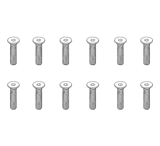 PD Racing Flat Head Hex Screw HM4x18 12pcs 810-097