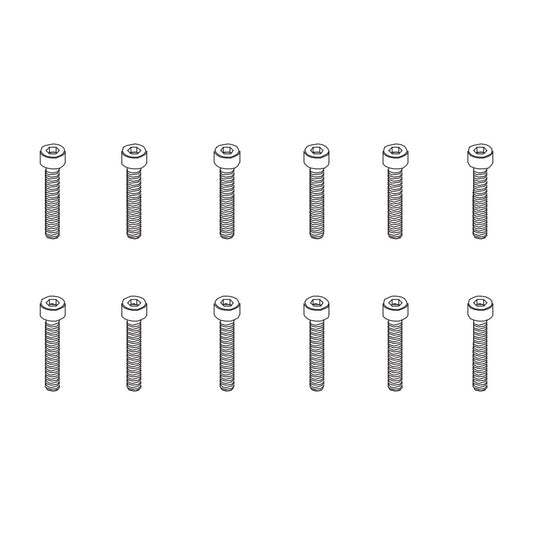 PD Racing Hex Screw HM2.5x10 12pcs 861-086