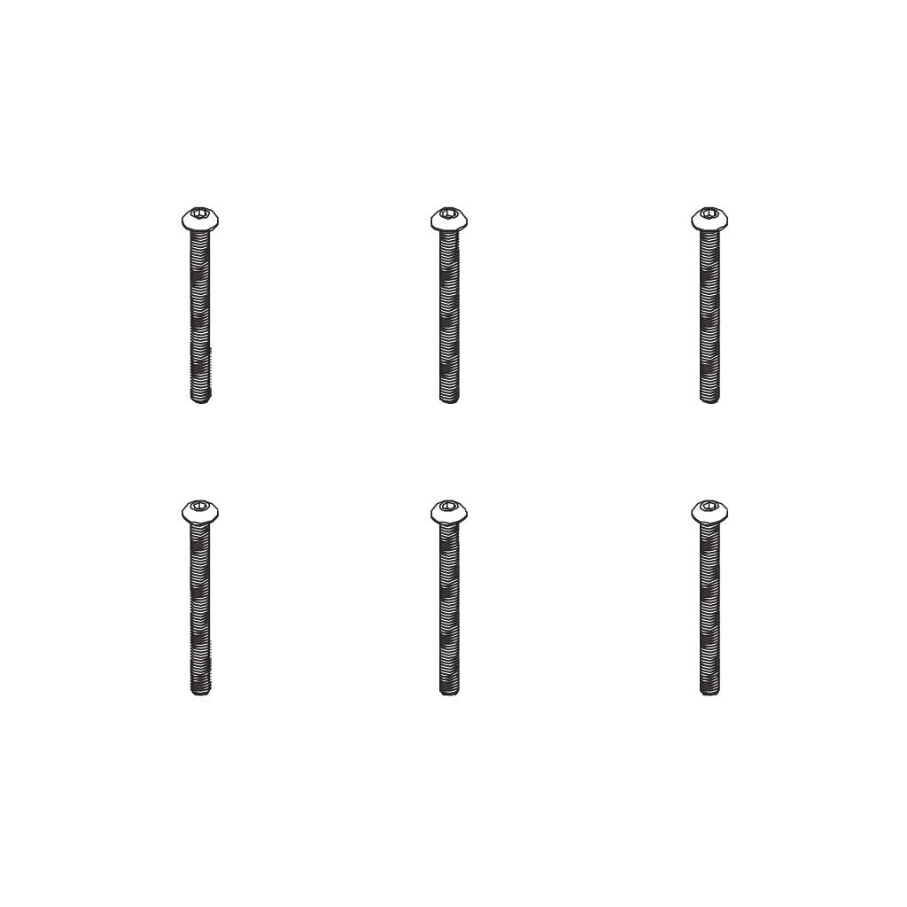 PD Racing B Head Hex Screw HM4x45 6pcs 861-087