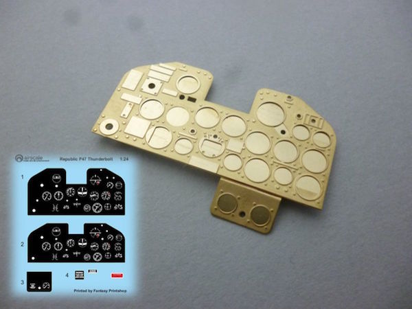 Airscale ASPE24TBT 1:24 Republic P-47D Thunderbolts multi-media Instrument panel