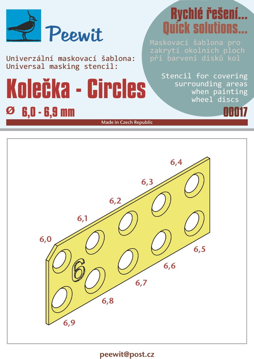 Peewit PEE00017 1:72 Circles 6-6,9 mm