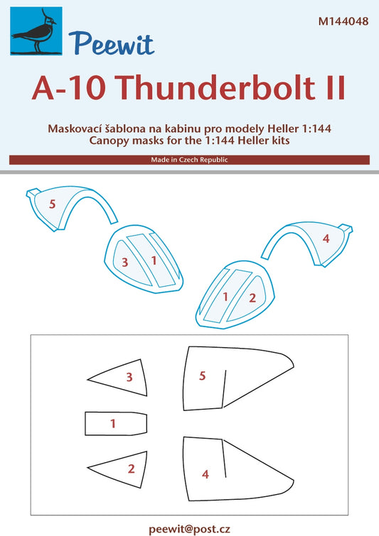 Peewit PEE144048 1:144 Fairchild A-10 Thunderbolt II canopy frame paint mask