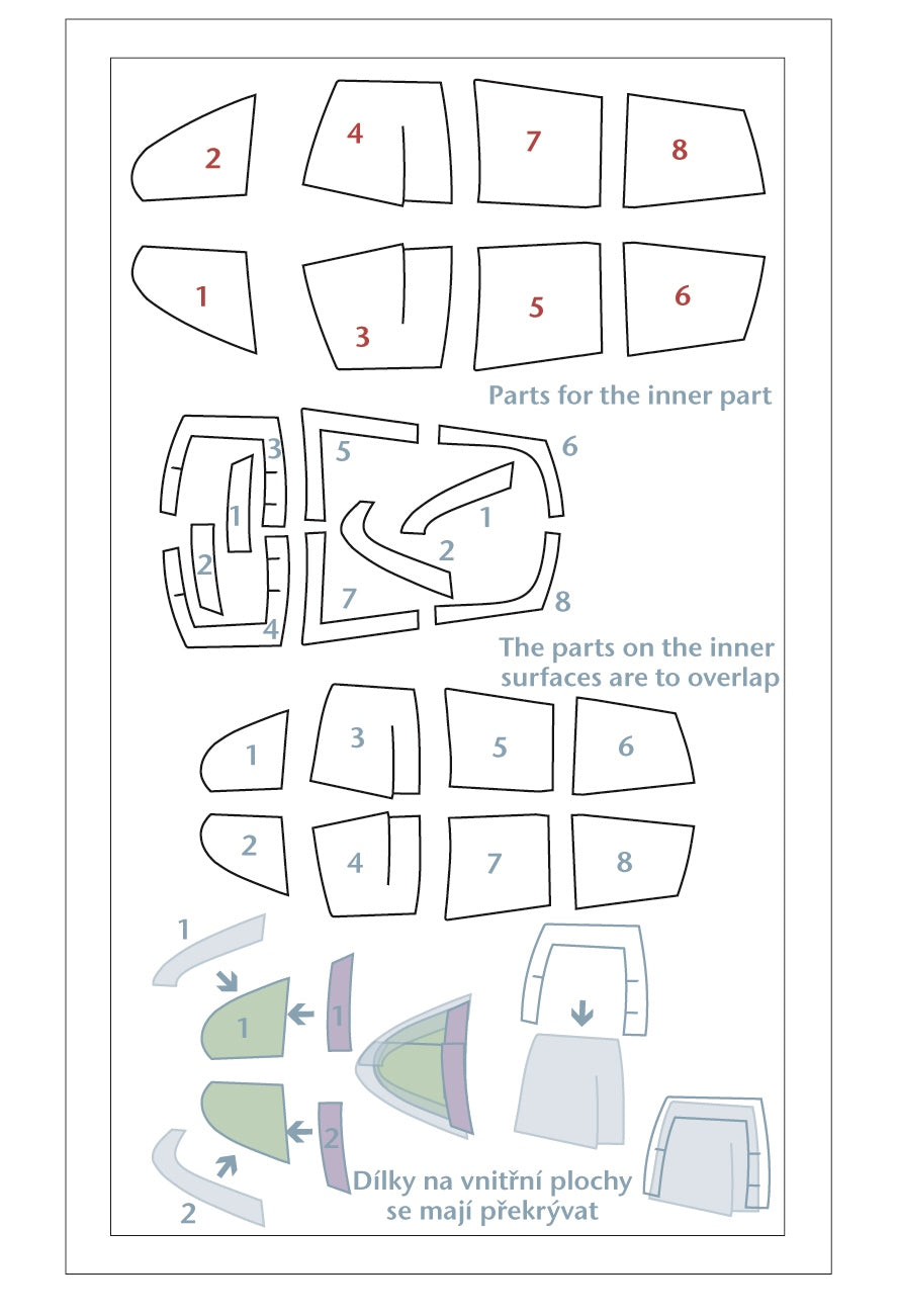 Peewit PEE48031 1:48 KAI FA-50, TA-50 canopy frame paint mask