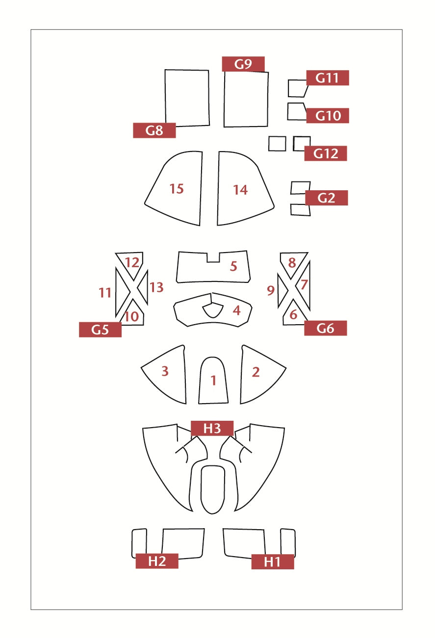 Peewit PEE48040 1:48 Lockheed P-38J Lightning-canopy frame paint mask