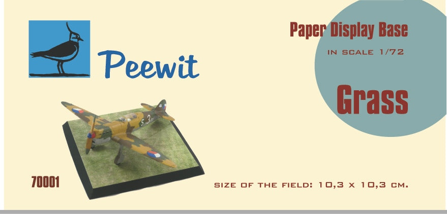 Peewit PEE70001 1:72 Grass Field Display Base 10.3 x 10.3cm