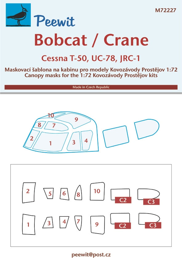 Peewit PEE72227 1:72 Cessna UC-78A/T-50 Bobcat/Crane Mk.IA Mask