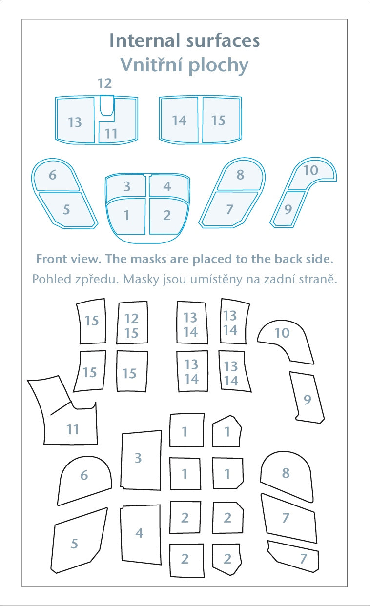 Peewit PEE72344 1:72 Hiller UH-12A/B Raven, HTE-1, HTE-2 canopy frame paint mask