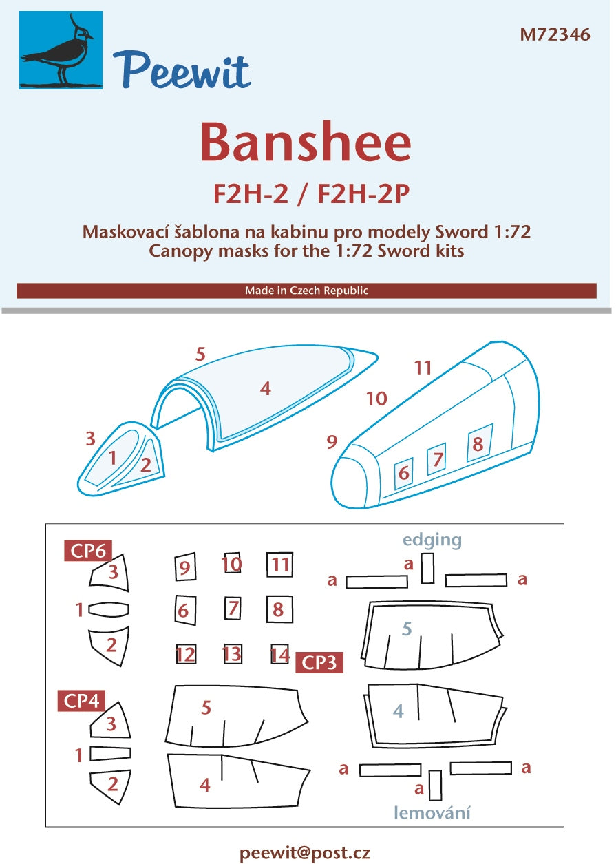 Peewit PEE72346 1:72 McDonnell F2H-2P/F2H-2 Banshee