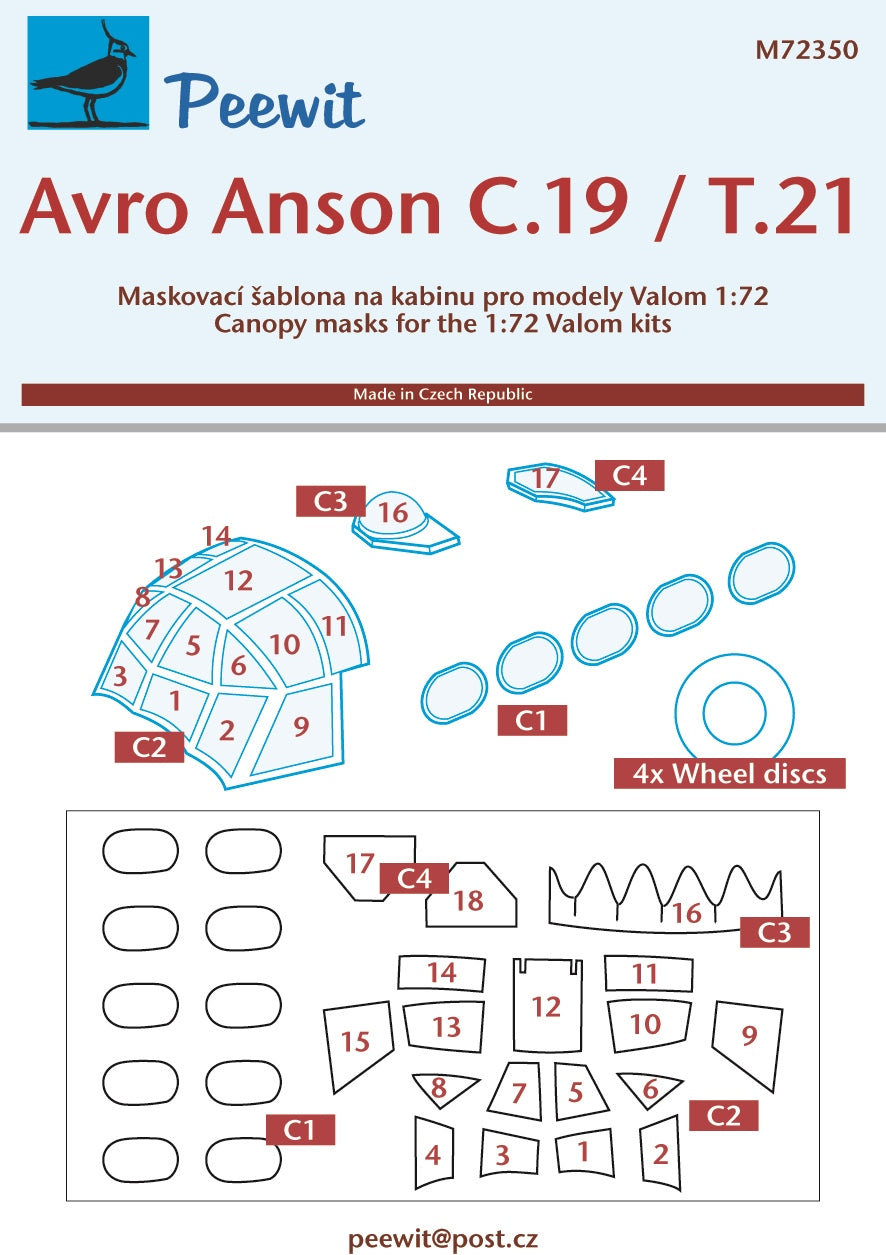 Peewit PEE72350 1:72 Avro Anson C.19 / T.21