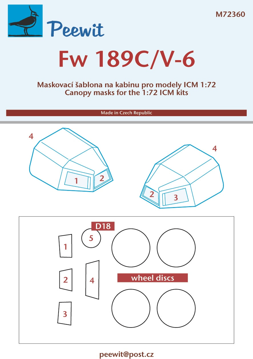 Peewit PEE72360 1:72 Focke-Wulf Fw-189C/V-6