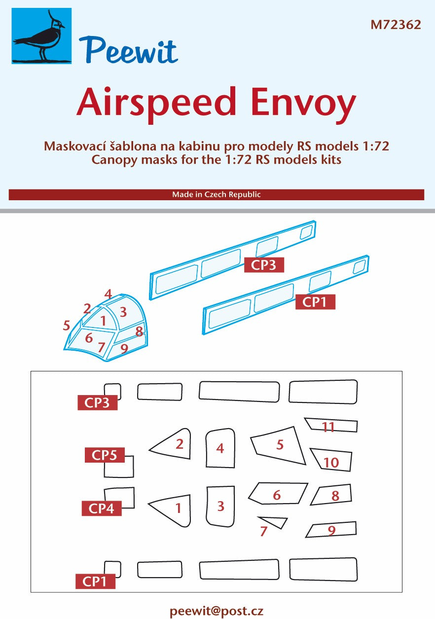 Peewit PEE72362 1:72 Airspeed Envoy,