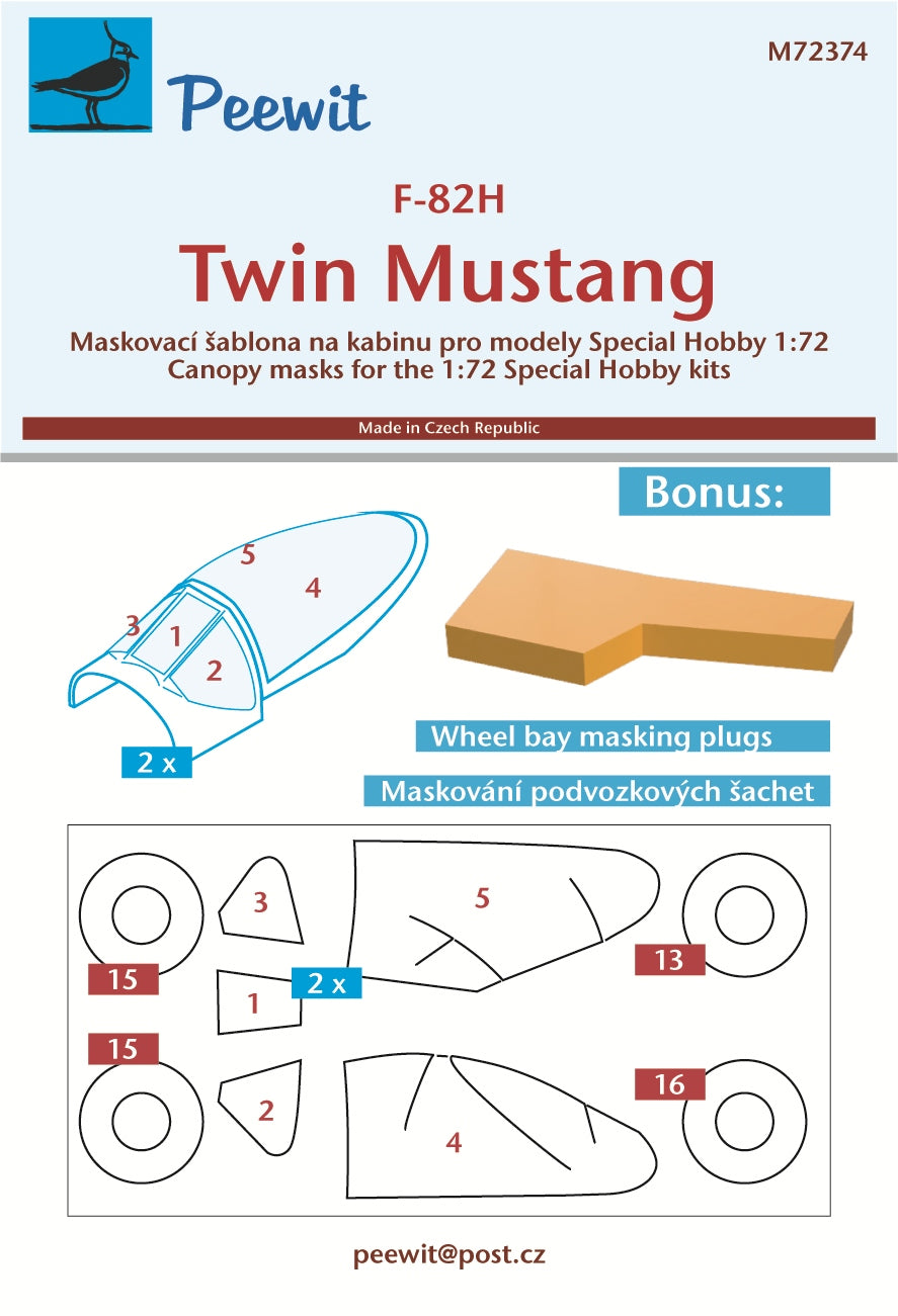 Peewit PEE72374 1:72 North-American F-82H Twin Mustang