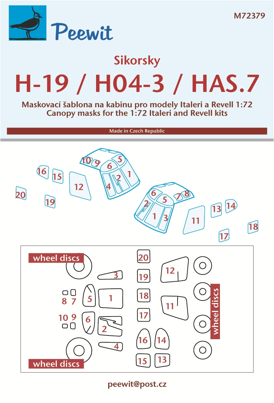 Peewit PEE72379 1:72 Sikorsky H-19 / HO4-3 / HAS.7