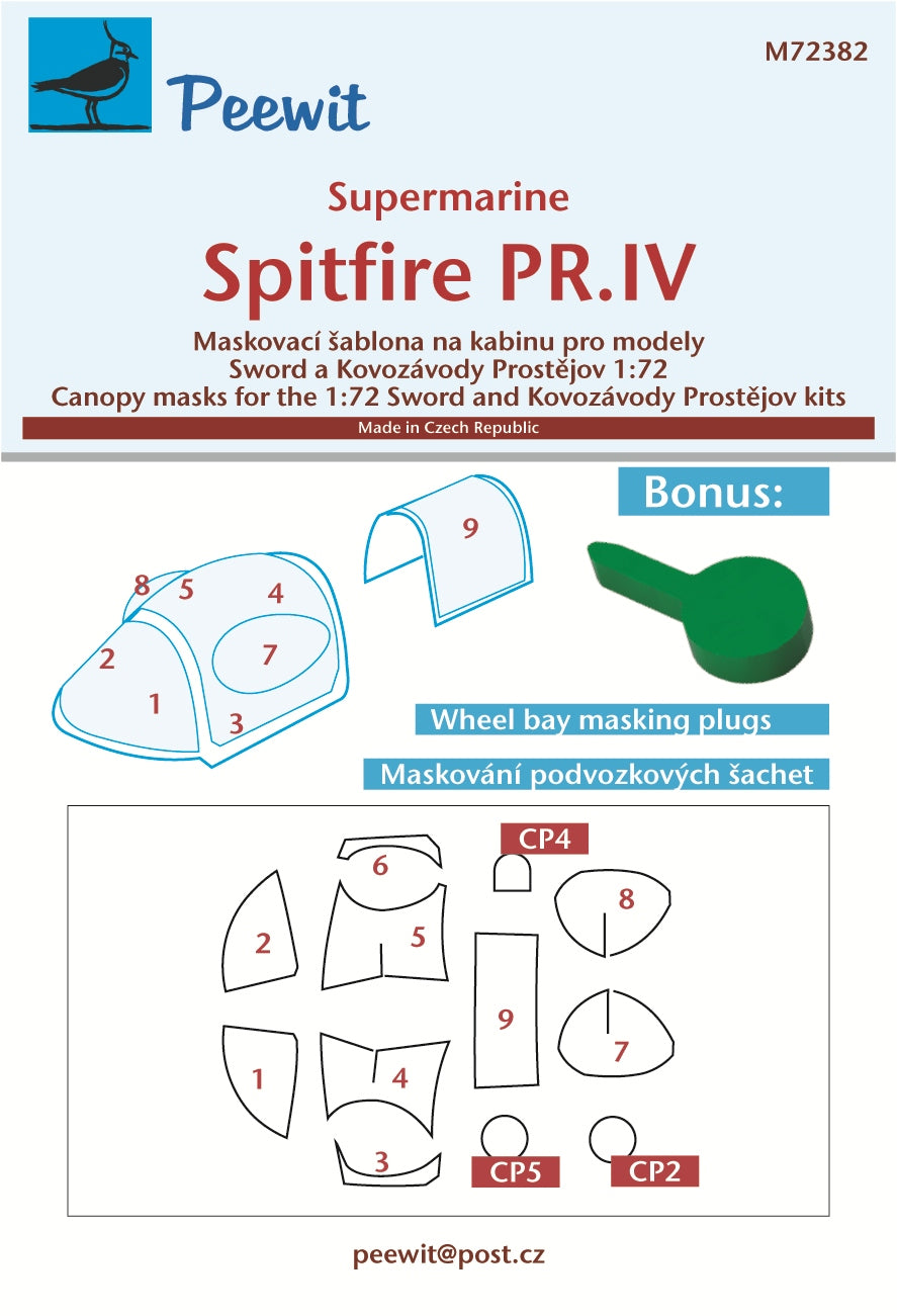 Peewit PEE72382 1:72 Supermarine Spitfire Pr.IV